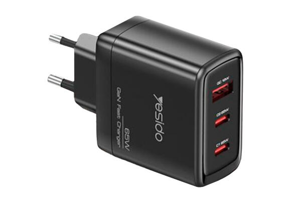 Сетевое зарядное устройство Yesido YC144 GaN Charger 65W (PD, QC, PPS, AFC, FCP, PE, SCP/BC/DCP) Сетевое зарядное устройство Yesido YC144 GaN Charger 65W (PD, QC, PPS, AFC, FCP, PE, SCP/BC/DCP)