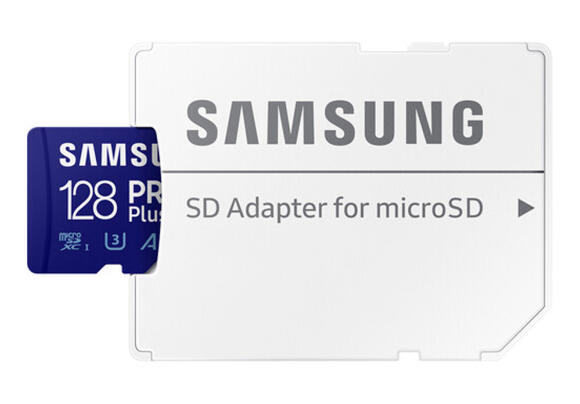 Карта памяти Samsung PRO Plus 128GB microSDXC с SD-адаптером Карта памяти Samsung PRO Plus 128GB microSDXC с SD-адаптером