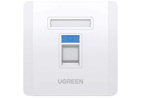 Сетевая розетка UGREEN NW144 RJ45/RJ11 80180