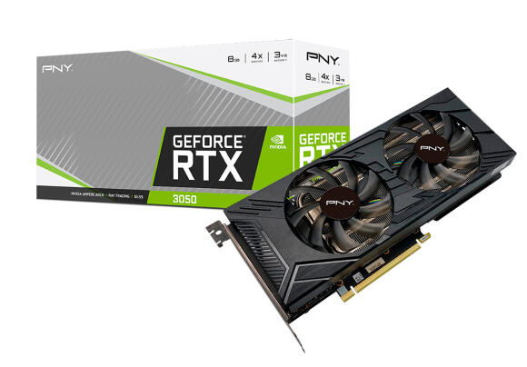 Видеокарта PNY GeForce RTX3050 8 ГБ VCG30508DFMPB Видеокарта PNY GeForce RTX3050 8 ГБ VCG30508DFMPB