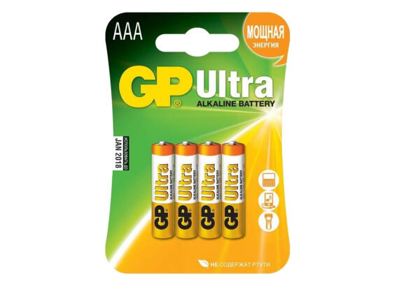 Батарея GP Ultra Alkaline 4xAAA 24AU-U4