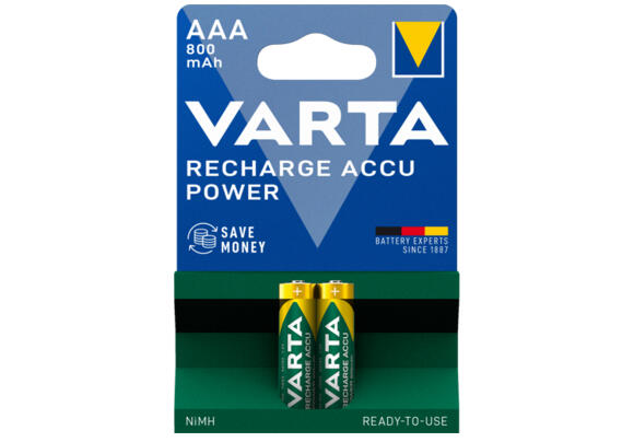 Батарейки VARTA Recharge Accu Power 2xAAA 800mAh Батарейки VARTA Recharge Accu Power 2xAAA 800mAh