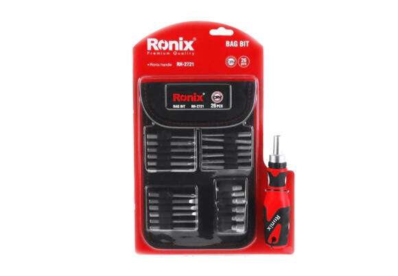 Реверсивная отвертка Ronix с насадками RH-2721