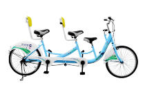 Двухместный семейный велосипед (Голубой)
