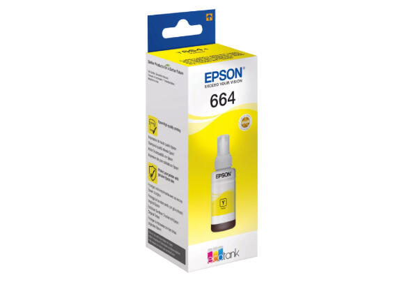 Чернила Epson Yellow 664 70 мл C13T66444A