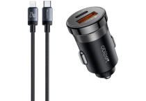 Автомобильное ЗУ Yesido Y73 30W + Кабель Type-C на Lightning