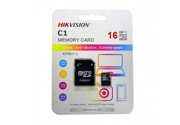 Карта памяти Hikvision 16 Гб HS-TF-C1(STD)/16G MicroSD Карта памяти Hikvision 16 Гб HS-TF-C1(STD)/16G MicroSD