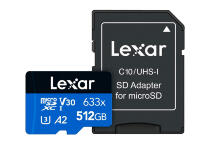 Карта памяти Lexar 512 Гб 633X [LSDMI512BB633A] MicroSD