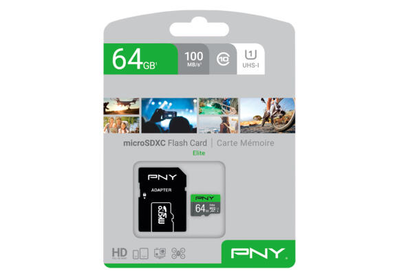 Карта памяти microsdxc-Elite PNY 64 Гб P-SDUX64U185GW-GE MicroSD Карта памяти microsdxc-Elite PNY 64 Гб P-SDUX64U185GW-GE MicroSD