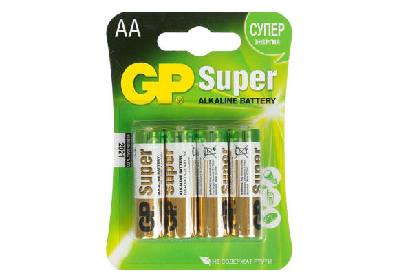Батарея GP Super Alkaline 4xAA GP15A-2UE4