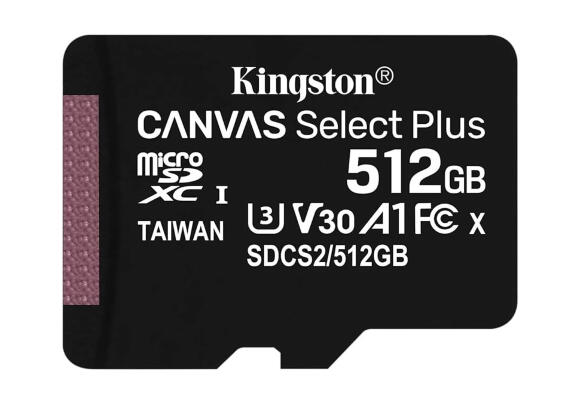 Карта памяти Kingston Canvas Go Plus 512 ГБ SDCS2/512GB MicroSD Карта памяти Kingston Canvas Go Plus 512 ГБ SDCS2/512GB MicroSD