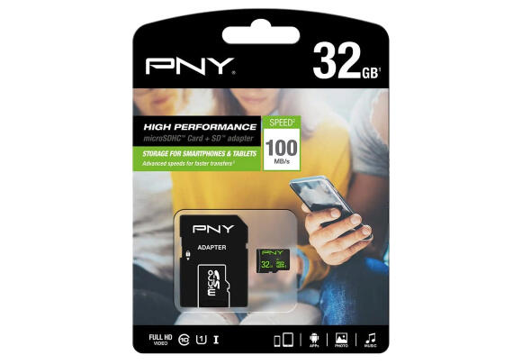 Карта памяти microSDHC PNY 32 Гб SDU32GHIGPER-1-EF MicroSD