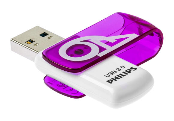 Накопитель USB Philips Vivid USB3.0 64 ГБ (FM64FD00B) Накопитель USB Philips Vivid USB3.0 64 ГБ (FM64FD00B)