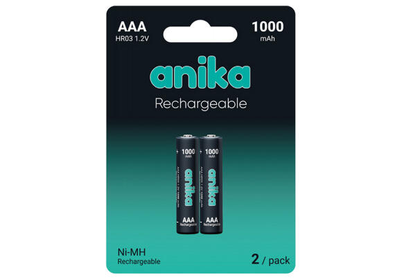 Батарея аккумуляторная Anika  HR03 2xAAA 1000MAH 